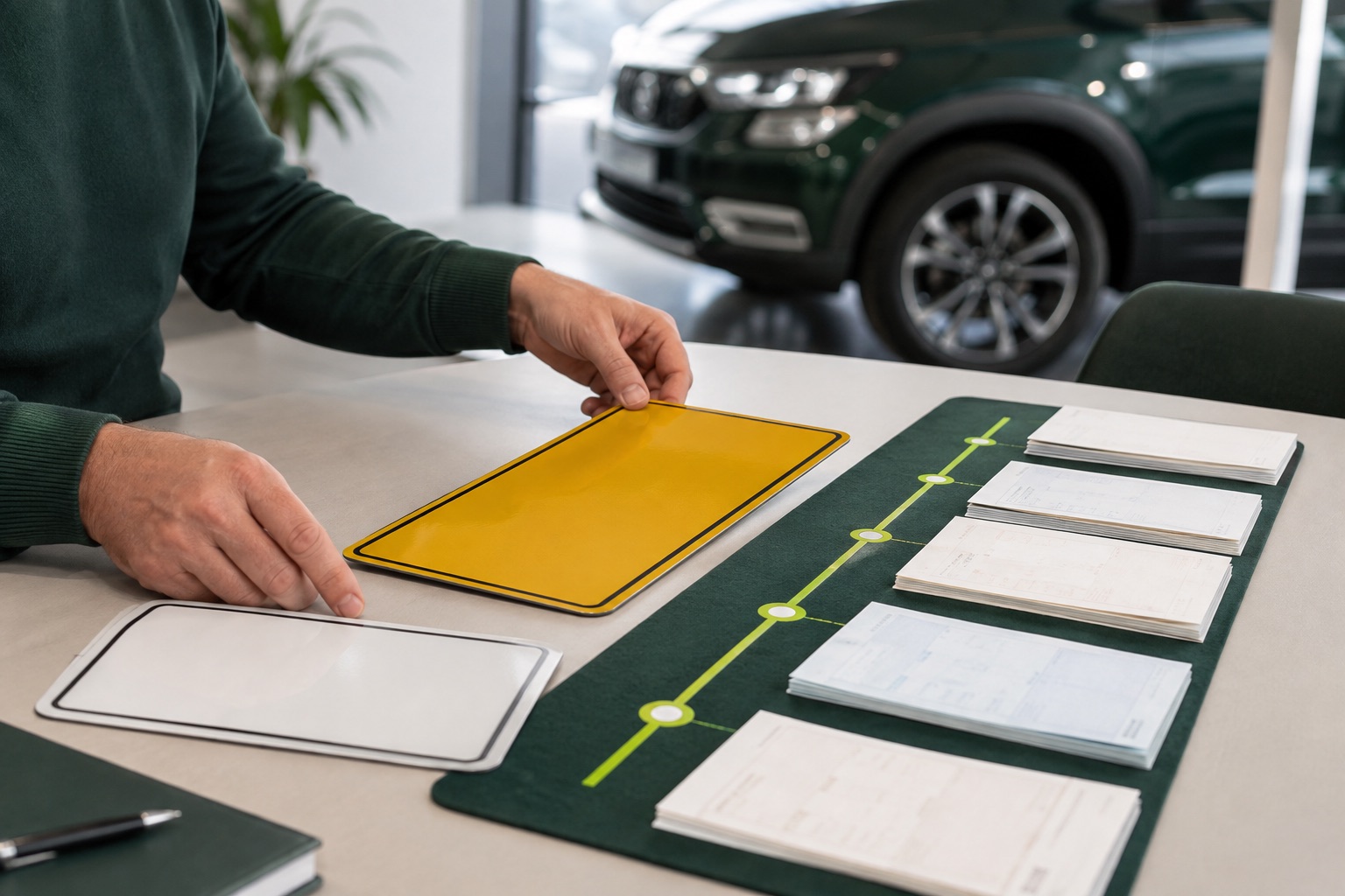 A buyer reviewing a timeline of keeper and registration changes